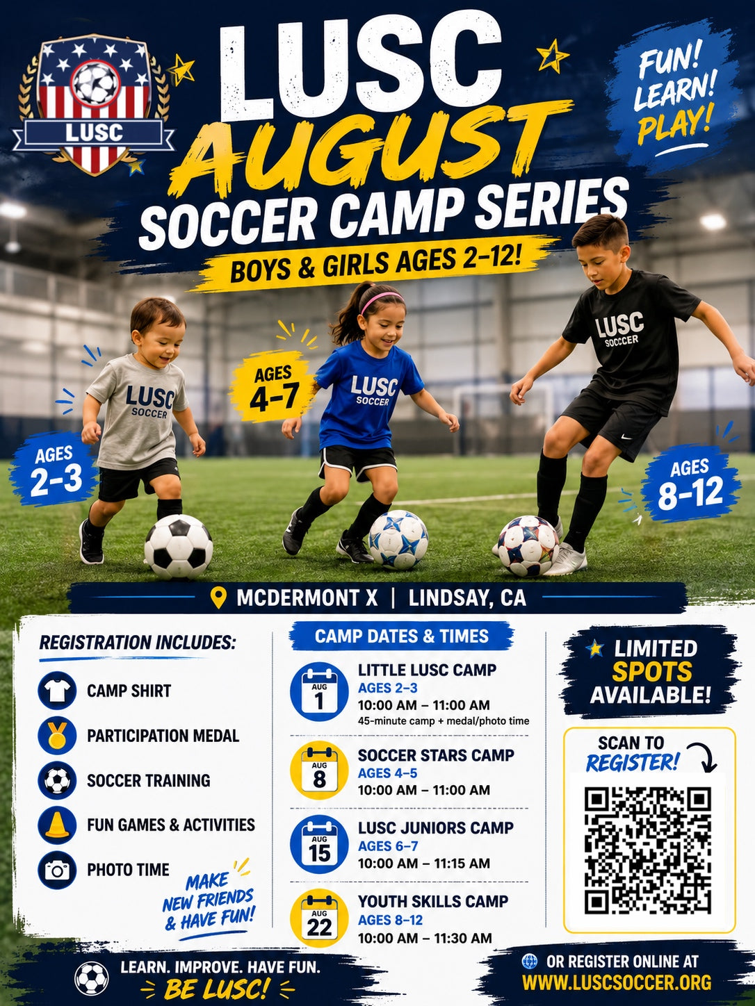 LUSC August Soccer Camp Series