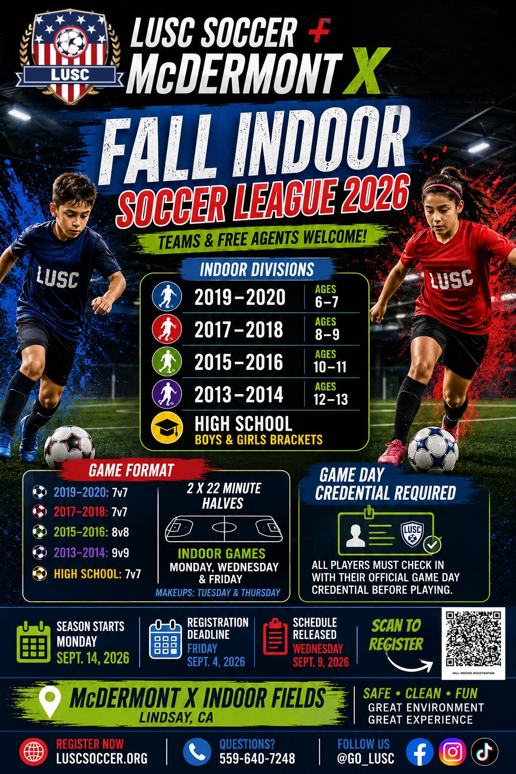 LUSC + Mcdermont X Fall Indoor League 2026